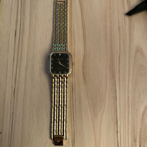 pierre cardin Unisex Two Tone Tank Watch New Battery main image 6